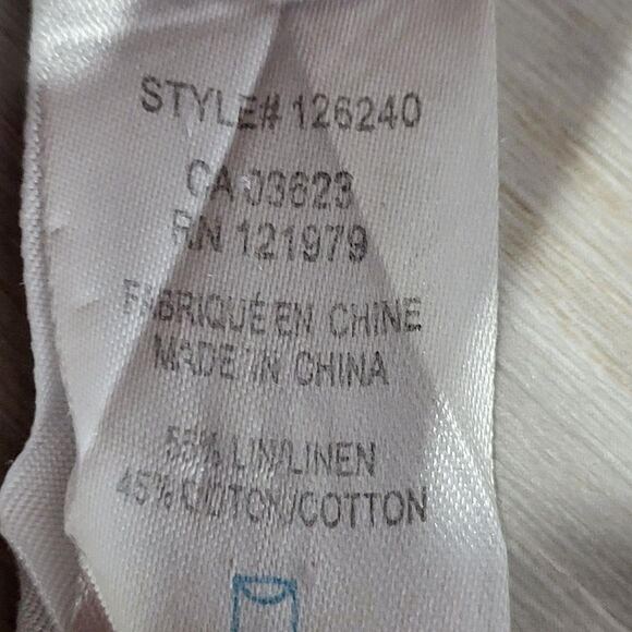 Projek Raw Shirt Mens Size XL Blue Linen Blend Button Up Beach Short Sleeve - Picture 12 of 13